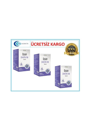 Ocean Çörek Otu Yağı 1000 MG 60 Kapsül 3'lü Paket