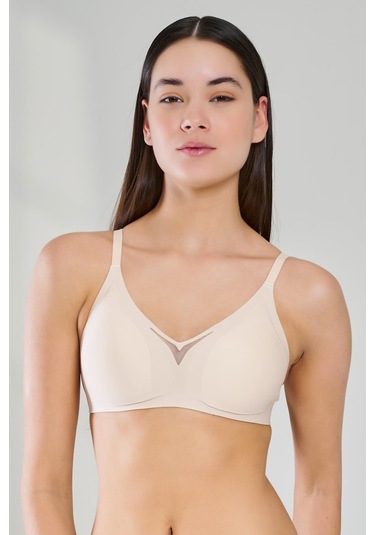 Yeni İnci İz Yapmayan Lazer Kesim Hafif Sütyen Br108 Siyah