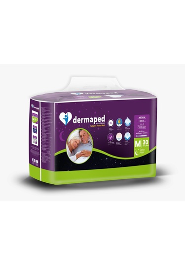 Dermaped Gece Bel Bantlı Yetişkin Hasta Bezi 85-125 CM M 30'lu