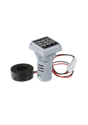 Samdoo Ad112-22fvah Çok Fonksiyonlu Ac Voltaj Akım Frekans Ölçer, Led Göstergeli, 60-500v 0-100a 20-75hz