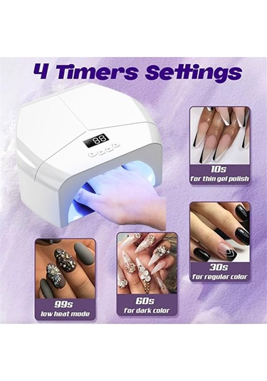 Xurunkeji Uv Tırnak Lambası Tırnak Işık Terapi Makinesi Uv Tırnak Cilası Pişirme Lambası Jel Cila İçin Hızlı Kürleme Kurutucu Led Lambalar Abd Fişi