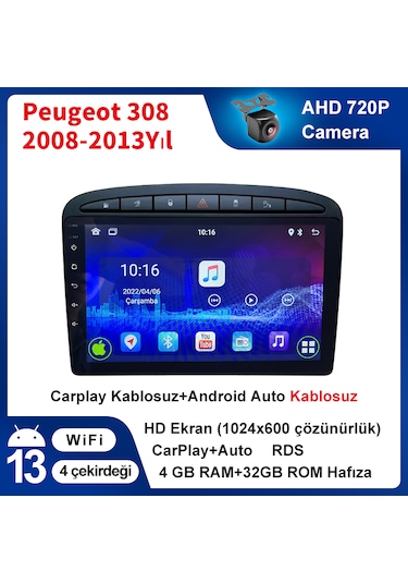 Peugeot 308 2008-2015 Yıl Multimedya 4gb Ram 32gb Rom