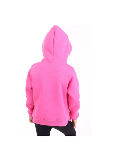 Toontoy Kız Çocuk Baskılı Sweatshirt Fuşya