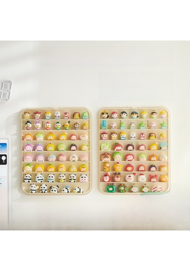 Moveevo Duvar Montajlı Lego Ve Oyuncak Gösterge Kutusu, Toz Koruyucu Kapaklı, Parçacık Depolama Rafı 1 Adet, Yapıştırıcı Yontem