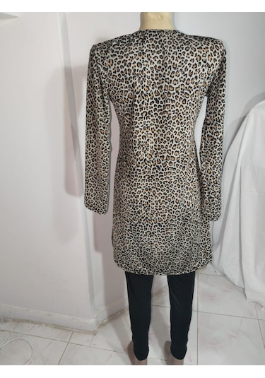 Mesa Mayo Leopar Desenli Elbise Mayo Leopar
