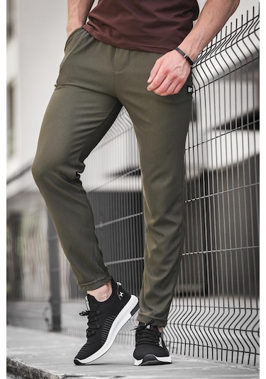 Oksit Elroy Düz Paça Fitilli Slim Fit Erkek Eşofman Altı 001
