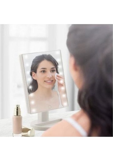 Led'li Ayarlanabilir Makyaj Aynası Beyaz Beyaz Diğer
