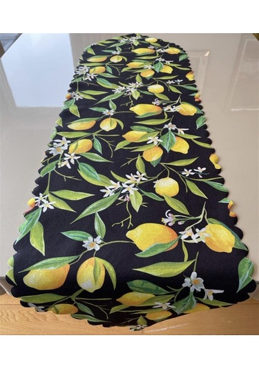 Limon Desenli 35x135 CM Lazer Kesim Runner