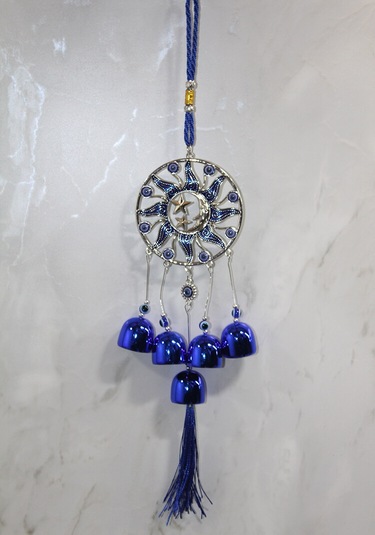 Larimar Metal Nazar Boncuğu Çan Model 16 - 9086798433948lmr Çok Renkli