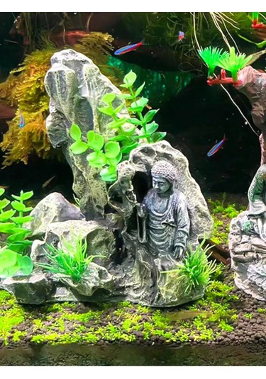 Tevdı Akvaryum Dekorasyonu Kaya Düzeni Kaya Buda 198614708