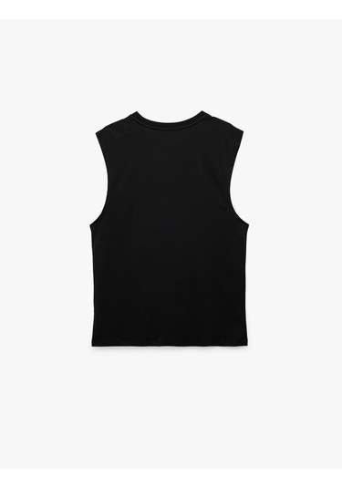 Koton Bisiklet Yaka Pamuklu Yaz Baskılı Kolsuz Atlet Siyah 5sam30022mk Siyah