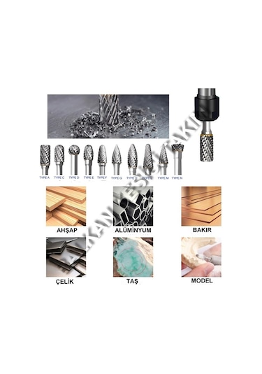 3MM KARBÜR KALIPÇI FREZE ELMAS TAŞLAMA FREZE UCU B TİPİ