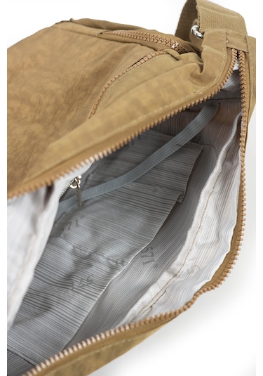 Krinkıl / Klinkır Su Geçirmez Kumaş Çok Gözlü Çapraz Kol Ve Omuz Postacı Çantası 116g Taba