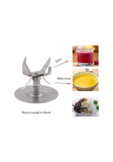 Xurunkeji Oster Osterizer Parçaları İçin Bağlantı Parçalı Blender Bıçağı, Bağlantı Parçalı 6 Noktalı Fusion Bıçağı Kiti Gümüş