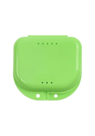 5 Adet Plastik Diş Brace Saklama Kabı Yanlış Diş Saklama Kutusu Diş Tutucu Diş Düzeltme Brace Protez Organizatör Vaka Green