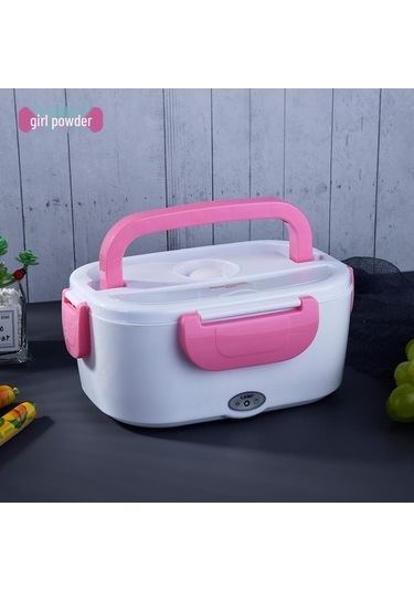 Novahub Araba Ve Ev Kullanımı İçin Yalıtımlı Kendiliğinden Isınan Taşınabilir Elektrikli Öğle Yemeği Kutusu Pembe Pembe