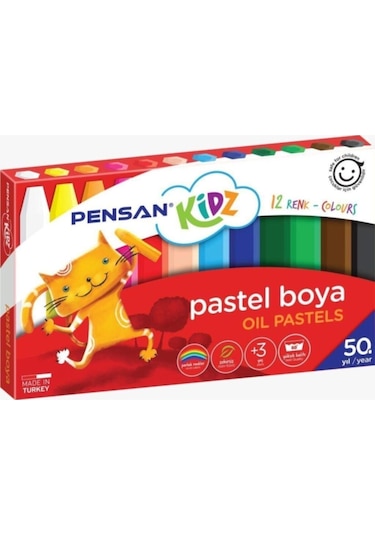 Kidz Pastel Boya Karton Kutu 12 Renk Çok Renkli