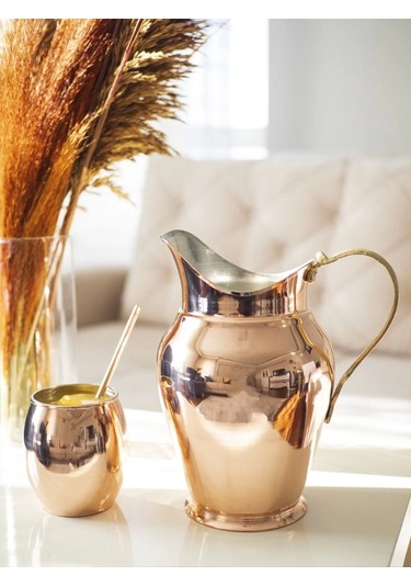 Bakır Sürahi Antalya Model Bakır Renk 3lt