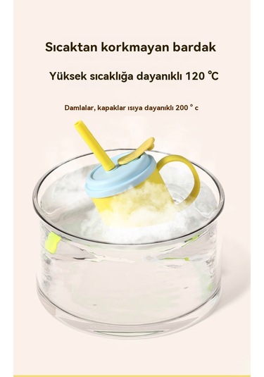 Aurora Saplıçocuk Su Bardağısilikonısıyılım Kabıdüşmeönleyici Ve Sızdırmaz Yil Mavi