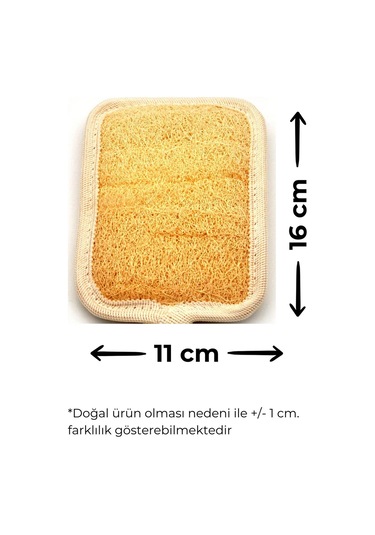 Doğal Kabak Lifi Banyo Hamam Vücud Kesesi İpli 11x16 Cm