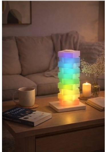 Led Tower Dıy Assembly Night Light 360 Rgb Ambiyans Aydınlatması