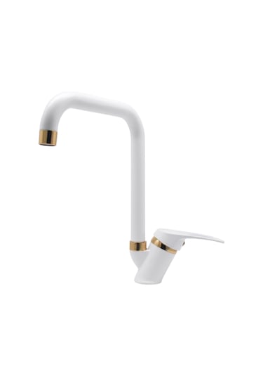 Kustar Oviedo Altın Beyaz Mutfak Eviye Bataryası