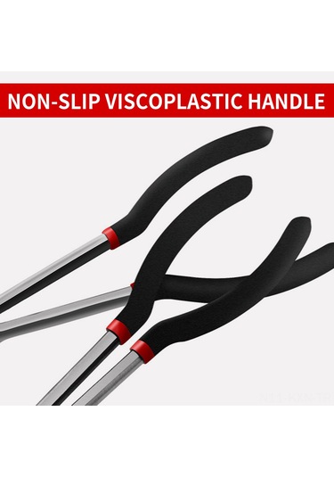 Kosona 28 Cm Uzunlukta Siyah 90 Derece Eğik Ağızlı, Plastik Saplı Alet Çeliği Pense