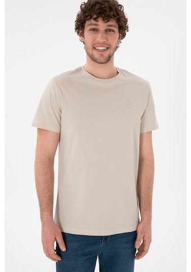 U.S. Polo Assn. Erkek Regular Fit Bisiklet Yaka Taş Basic Tişört 50305924-VR049
