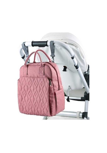 Novahub Moveevo 6 Cepli Bebek Sırt Çantası - Bez, Mama, Kıyafet - Gül Kırmızı Kırmızı