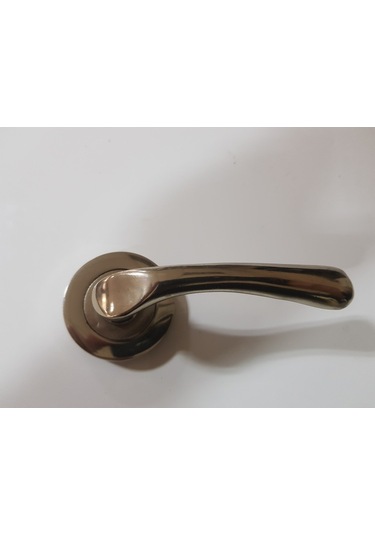 Çelik Kapı Kolu Rozetli Kumru Nikel Saten Sağ