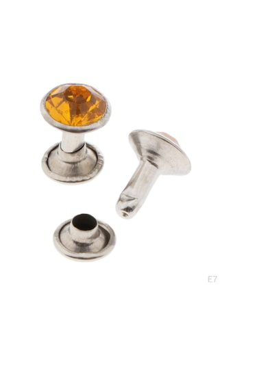 Mor 50 Adet Dekoratif Perçinler 7mm Kristal Rhinestone Çiviler Mobilya İçin Gotik Punk,