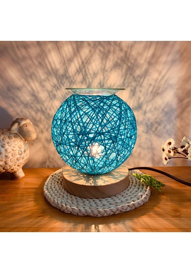 Aurora Cam 3d Cam Rattan Top Aromaterapi Lambasımavi Mavi
