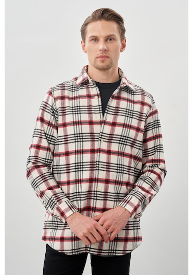 Açık Krem Yünlü Ekose Desen Yumuşak Yaka Cepsiz Uzun Kol Casual Comfort Fit Gömlek 1004245227 Açık Krem Açık Krem Yünlü Ekose Desen Yumuşak Yaka Cepsiz Uzun Kol Casual Comfort Fit Gömlek 1004245227 Açık Krem