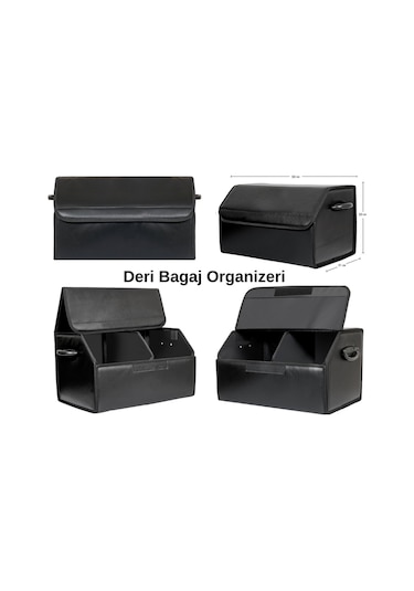 Oto Bagaj Organizeri Deri Bagaj Kutu Çanta 50x31x30 CM