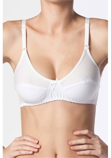 Kadın Beyaz Penye Minimizer Sütyen Yeni Sezon 001