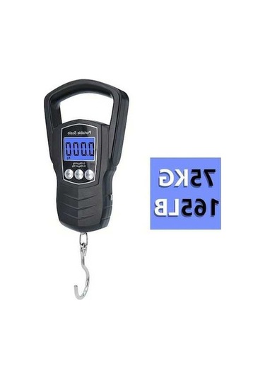 Fastbuy Lcd Ekranlı Taşınabilir Dijital Yay Ağırlığı 75 Kg 165 Lb Ev Bagaj Küçük Nesne Tartısı Hassas Kompakt Asma Toka Aaa P -