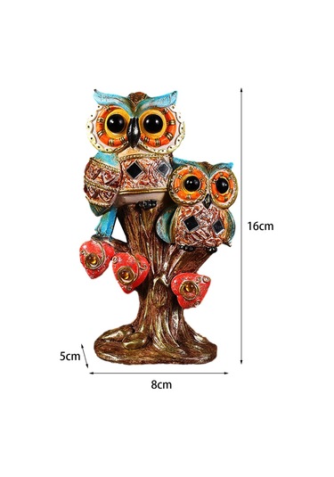 Suntek Baykuş Heykelcik Koleksiyon Modern Reçine Turuncu