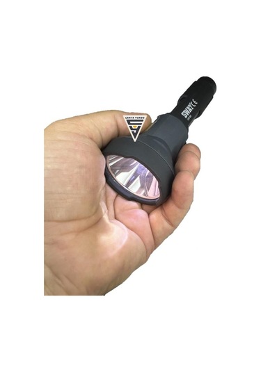 Swat Usb Şarjlı Projektör El Feneri Işıldak Siyah