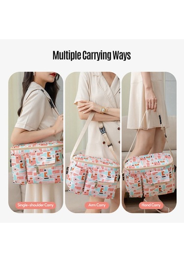 Vkemall Bebek Temel Gereçleri Çantası Bebek Bezi Çantası Bebek Arabası Çantası Gri