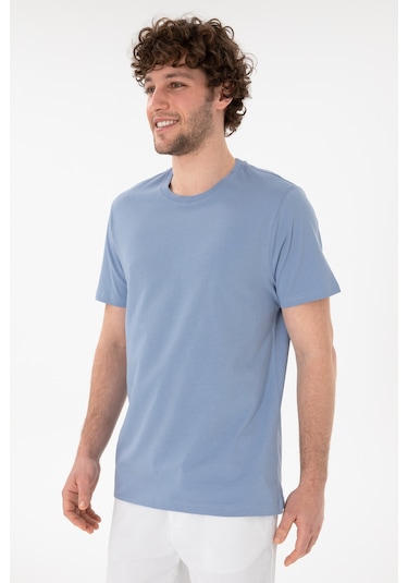 U.S. Polo Assn. Erkek Regular Fit Bisiklet Yaka Mavi Basic Tişört 50305928-VR036 U.S. Polo Assn. Erkek Regular Fit Bisiklet Yaka Mavi Basic Tişört 50305928-VR036