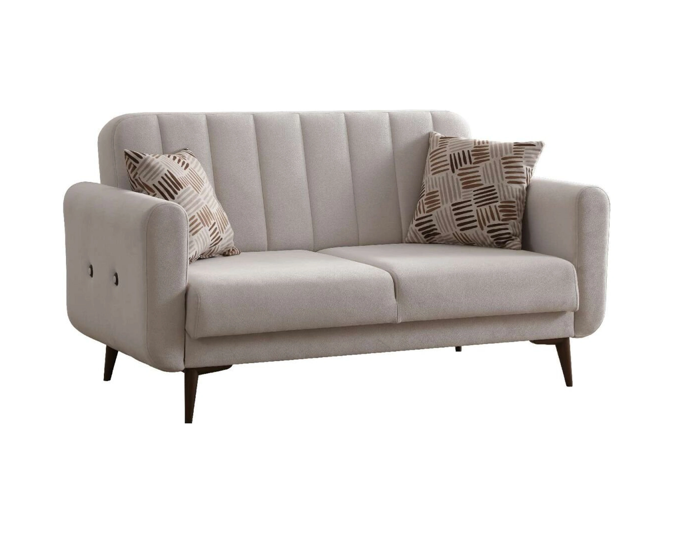 Bona 2'li Koltuk - Ceviz Ayak Valebo-03 Bej