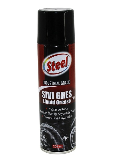 Steel St-1304 Sıvı Gres Sprey 200ml Yağlar - Korur - Isıya Dayanıklı 5468