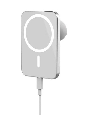 Sones X16 Magsafe Araba Hava Çıkışı Havalandırma Dağı Kelepçe Tutucu 15 W Hızlı Şarj Qi Manyetik Kablosuz Şarj Cihazı Beyaz
