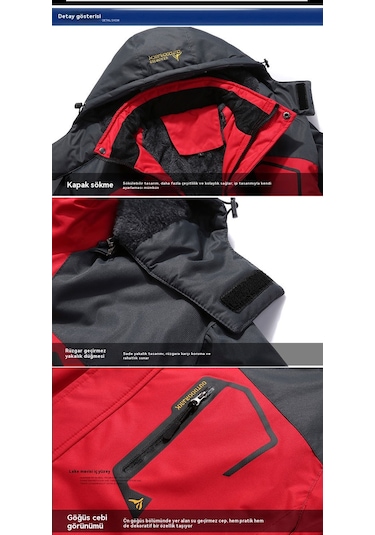 Erkek Outdoor Mont Kayak Dağcılık Montu Koyu Mavi Koyu Mavi