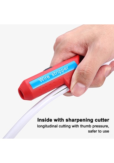 Monyee Elektrikçi İçin Keskin Kablolu Kablo Soyucu - Çok Fonksiyonlu Abs Malzeme Ev Kullanıma Uygun Sarımsaklı Araç Kırmızı
