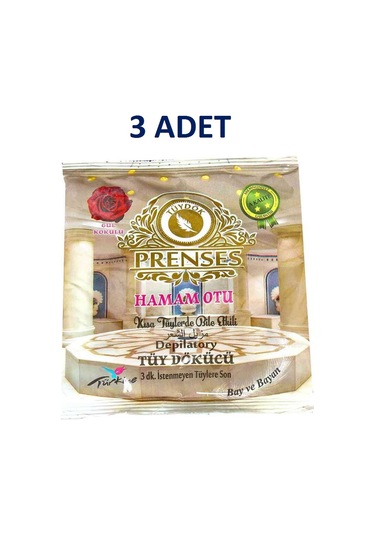Prenses Hamam Otu Zırnık Tüy Dökücü 200 G x 3