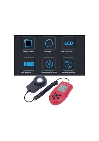 Aubyhe Hs1010a Dijital Işık Ölçer, Yüksek Hassasiyetli Otomatik Aralık, Fc/lx Ölçümü, Abs Malzeme, Taşınabilir Fotonometre