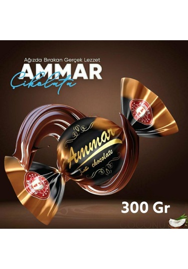 Ammar Çikolata Bitter Kaplamalı Fındık Aromalı Bayramlık İkramlık 300 G