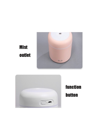 Renkli Bardak Nemlendirici Usb Araç Hava Temizleme Cihazı Beyaz