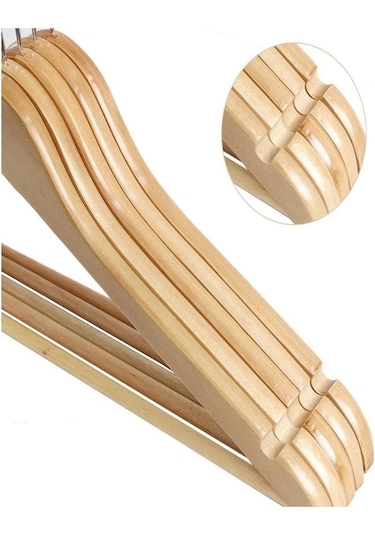 24 Adet Ahşap Askı Ahşap Elbise Askısı Ahşap Kıyafet Askısı Dolap Ahşap